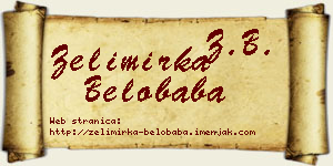 Želimirka Belobaba vizit kartica